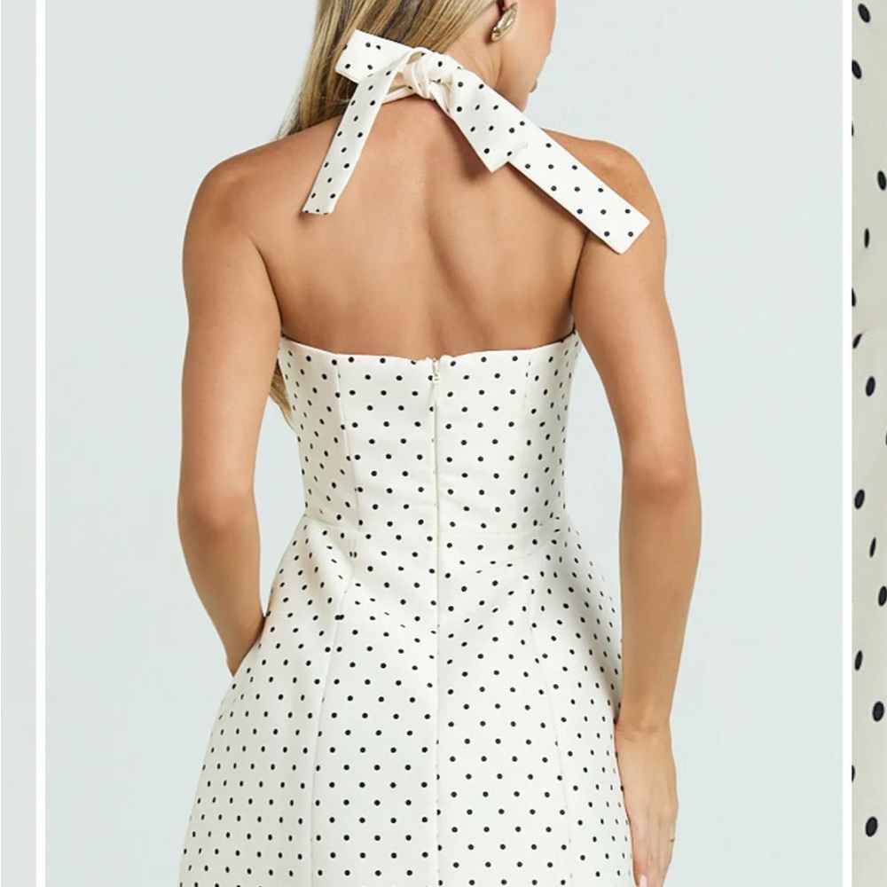 Showpo Halter Polka Dot Dress - Picture 3 of 5